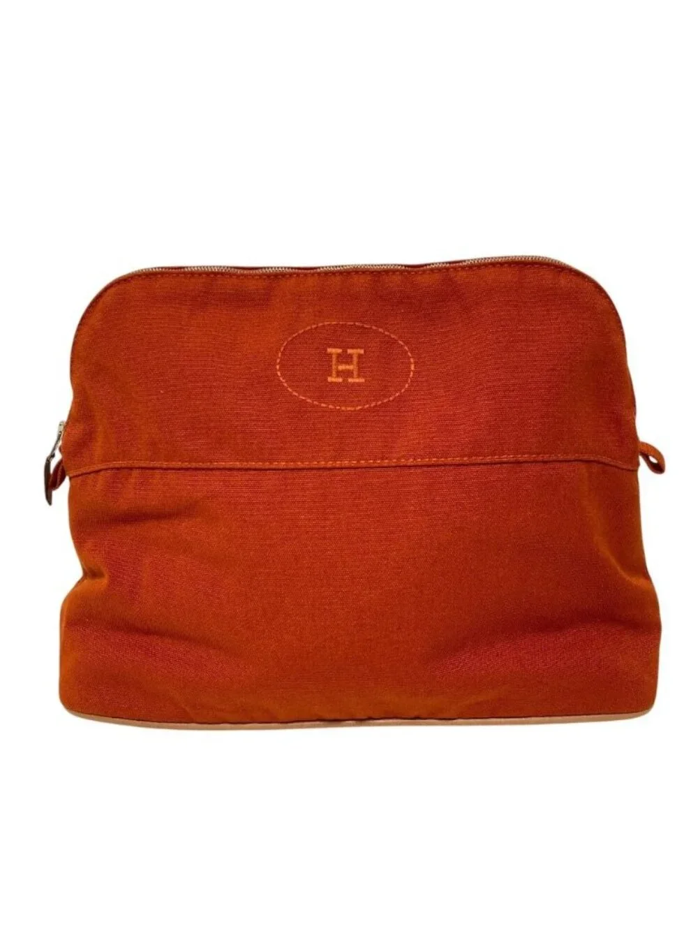 Hermes Canvas Bolide Pouch 31 Orange